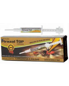 Pirazol Top - Seringa 5ml - Solução Oleosa - Elimina Carrapatos e Pulgas - Agro Rei 