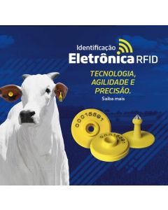 brincos eletrônicos para gado - chip do boi com 50 unidades alltags