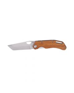 Canivete Cimo Brown Horse Tanto Inox - Cabo de Madeira com Clip