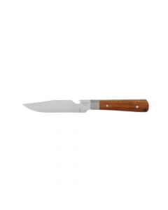 Faca Cimo 1655/5 Inox - Cabo de Inox e Madeira com Bainha