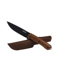 Faca Cimo AX Borba 5" Carbono com Bainha e Cabo de Madeira Preto