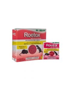 Roetox Isca Peletizada 1kg (40 Sachês de 25g) - Raticida e Rodenticida - Agro Rei