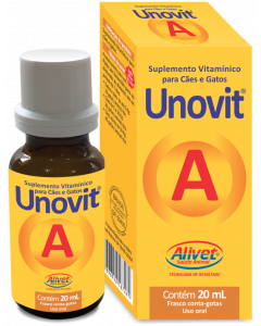  Suplemento Vitamínico UNOVIT A 20ml - Alivet 