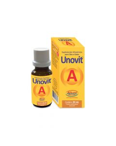 UNOVIT A 20ml - Suplemento Vitamínico para Animais - Alivet