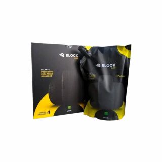 Block Car Prime - Selante Preventivo para Pneu de Carro Aro 13, 14 e 15 - Embalagem 600ml Kit com 4 Un
