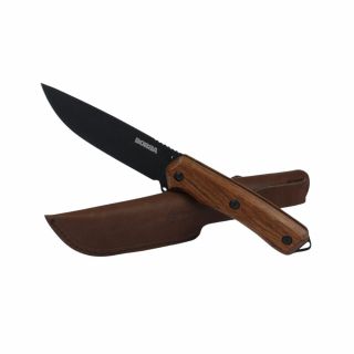 Faca Cimo AX Borba 5" Carbono com Bainha e Cabo de Madeira Preto