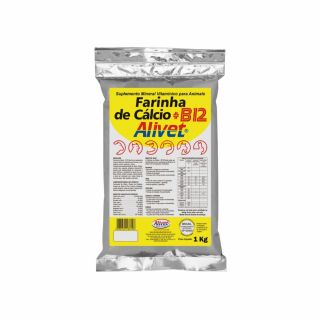 Farinha de Cálcio B12 1kg - Suplemento para Animais - Alivet
