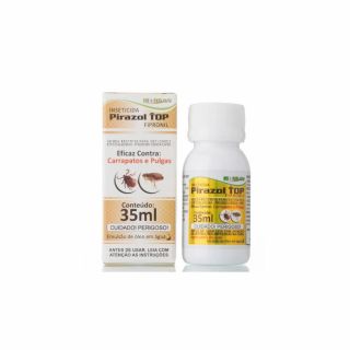 Pirazol Top 35ml - Solução Oleosa - Elimina Carrapatos e Pulgas - Agro Rei