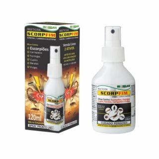 ScorpFim 120mL - Inseticida para Escorpiões, Baratas, Formigas, Cupins, Carrapatos e Pulgas